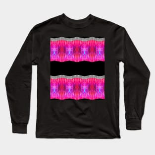 Hot Pink Black n Gray Long Sleeve T-Shirt